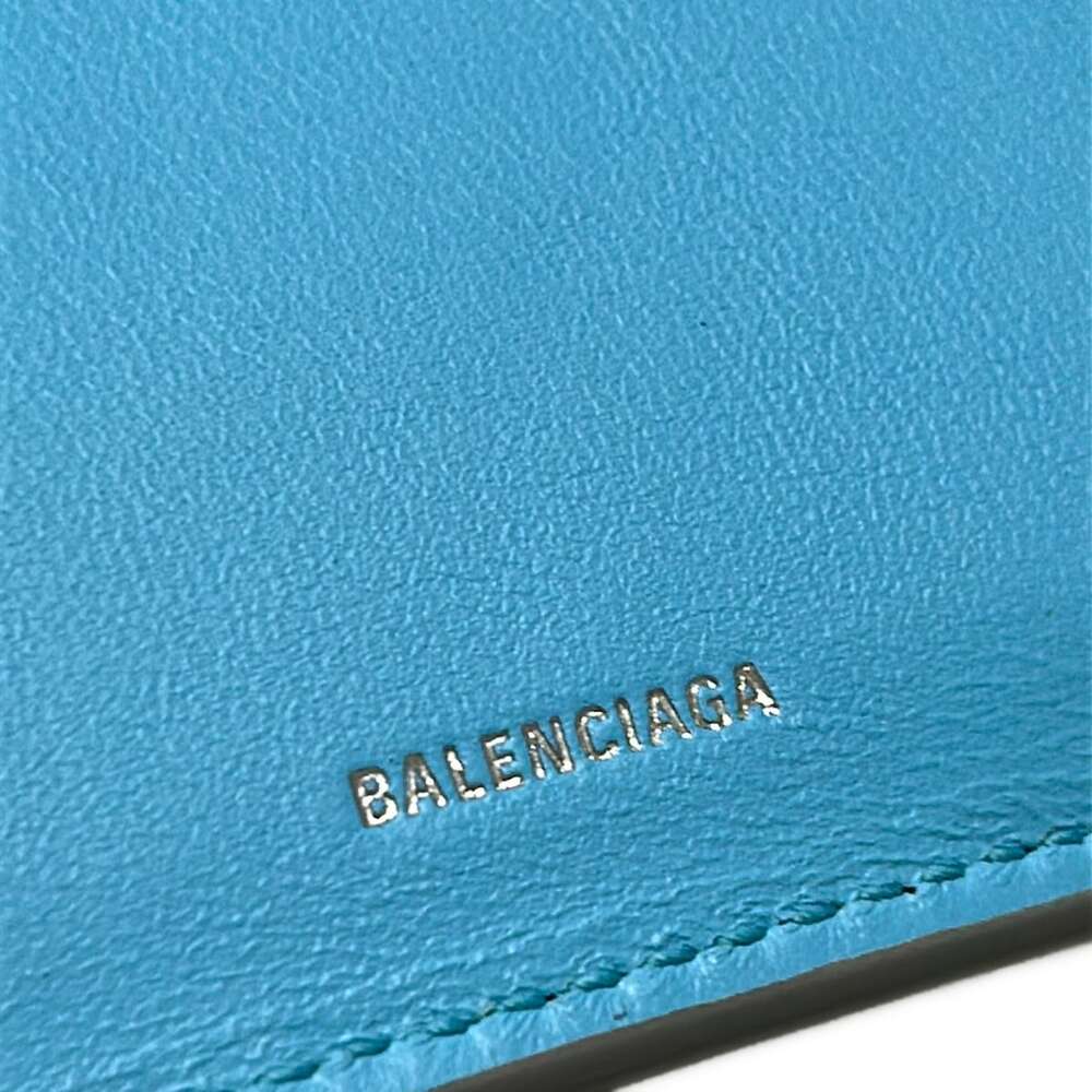 Balenciaga Envelope Mini Wallet Trifold Wallet 786173 Gray Light Blue - Picture 5 of 7